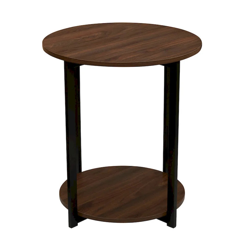 Table d'appoint latérale Household Essentials avec étagère de rangement