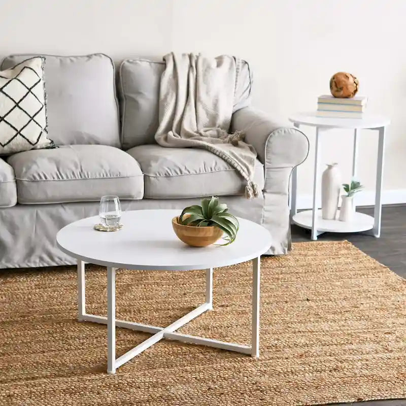 Table d'appoint latérale Household Essentials avec étagère de rangement