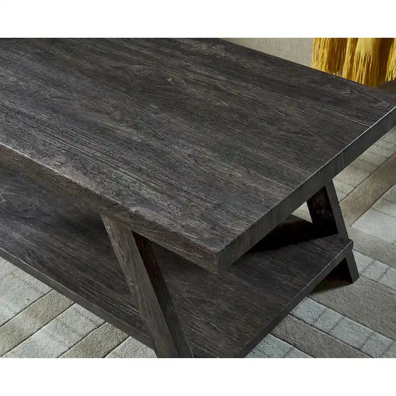 Roundhill Furniture Athens Ensemble de 3 tables étagères contemporaines en bois répliqué