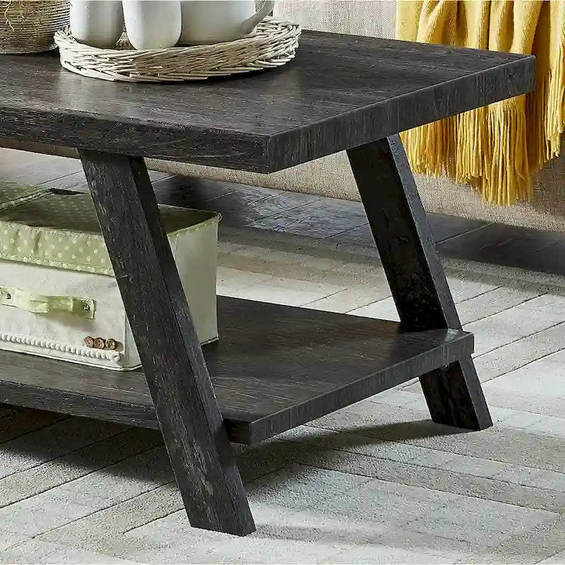 Roundhill Furniture Athens Ensemble de 3 tables étagères contemporaines en bois répliqué