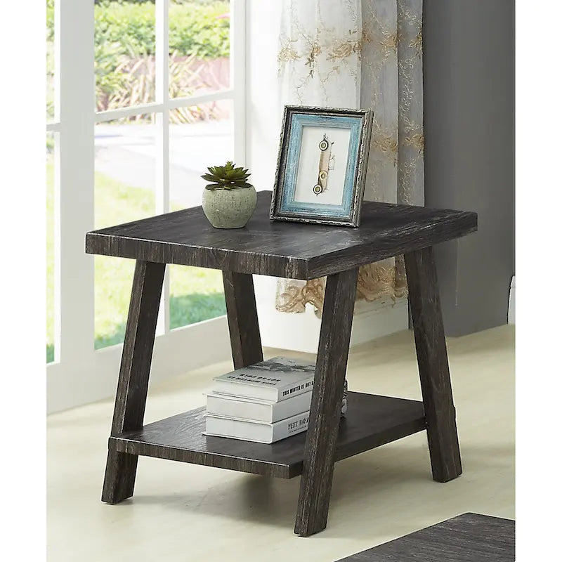 Roundhill Furniture Athens Ensemble de 3 tables étagères contemporaines en bois répliqué