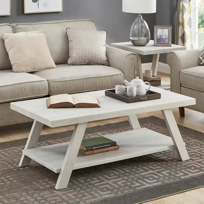 Roundhill Furniture Athens Ensemble de 3 tables étagères contemporaines en bois répliqué