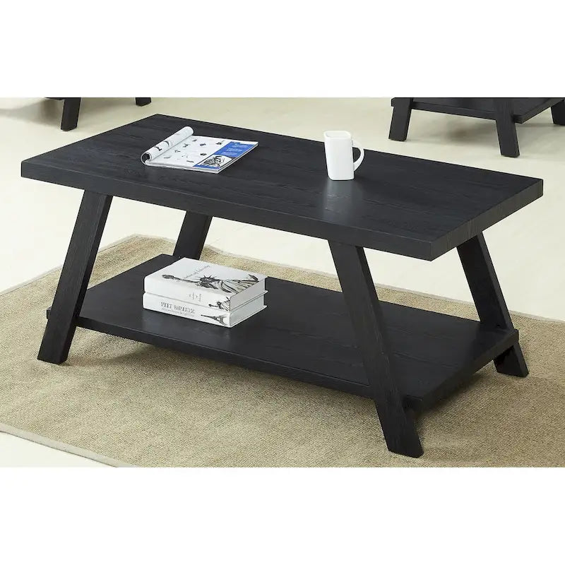 Roundhill Furniture Athens Ensemble de 3 tables étagères contemporaines en bois répliqué