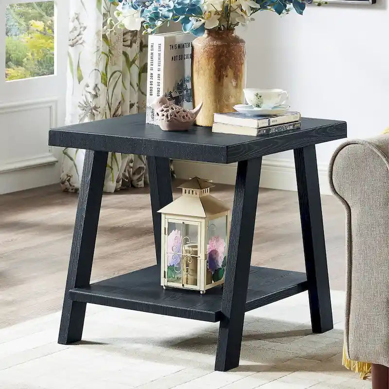 Roundhill Furniture Athens Ensemble de 3 tables étagères contemporaines en bois répliqué