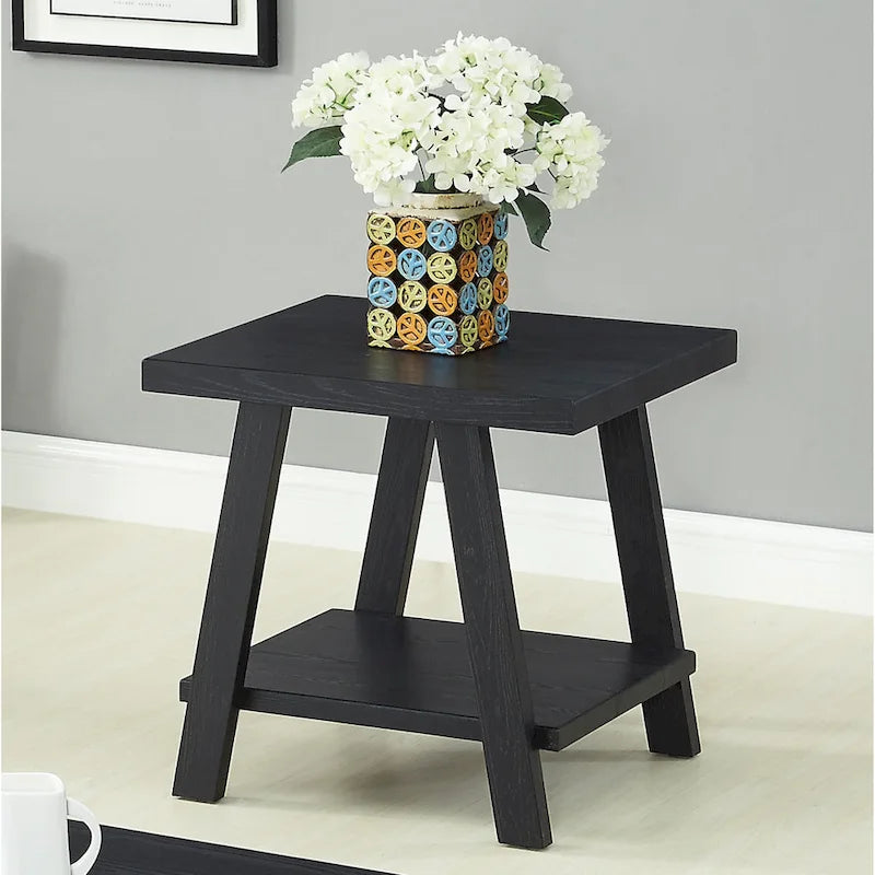 Roundhill Furniture Athens Ensemble de 3 tables étagères contemporaines en bois répliqué