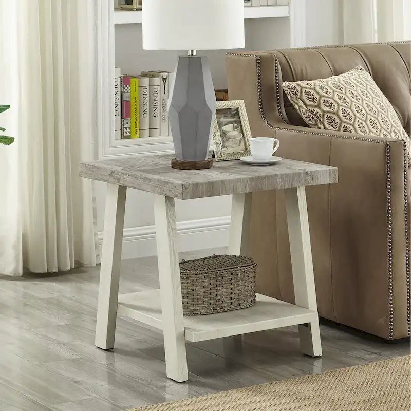 Roundhill Furniture Athens Ensemble de 3 tables étagères contemporaines en bois répliqué