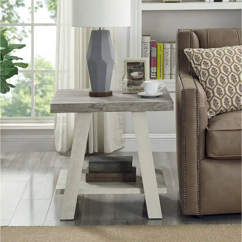 Roundhill Furniture Athens Ensemble de 3 tables étagères contemporaines en bois répliqué