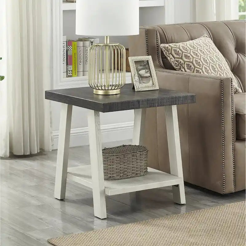 Roundhill Furniture Athens Ensemble de 3 tables étagères contemporaines en bois répliqué