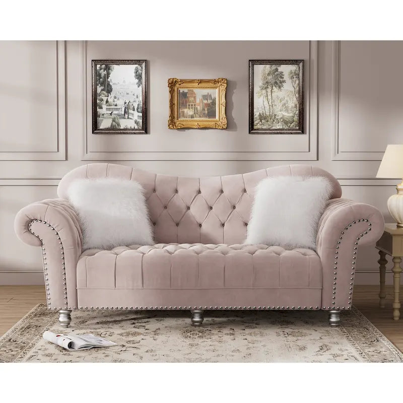Canapé Chesterfield Américain Classique de Luxe à Dossier Capitonnage