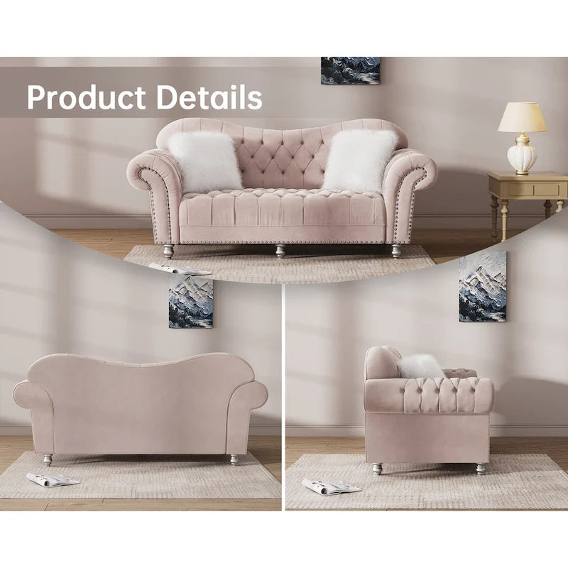 Canapé Chesterfield Américain Classique de Luxe à Dossier Capitonnage