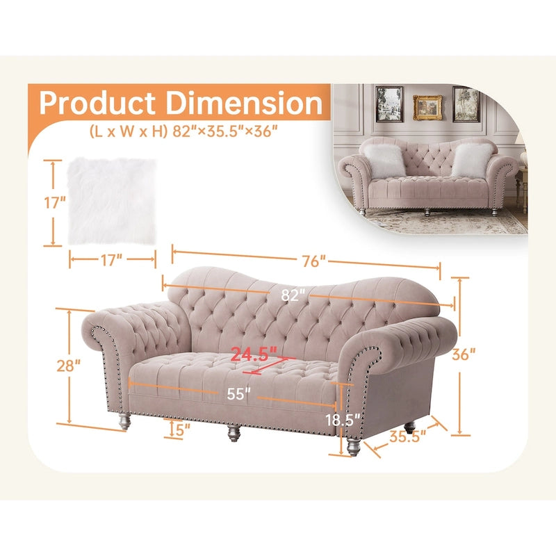 Canapé Chesterfield Américain Classique de Luxe à Dossier Capitonnage