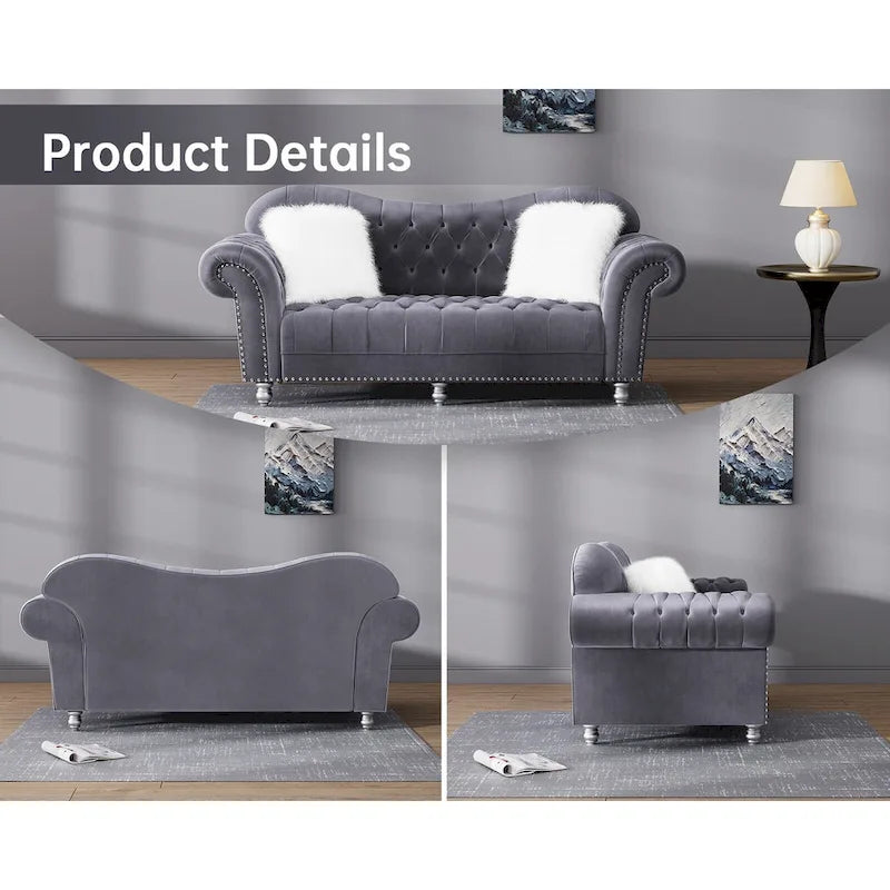 Canapé Chesterfield Américain Classique de Luxe à Dossier Capitonnage