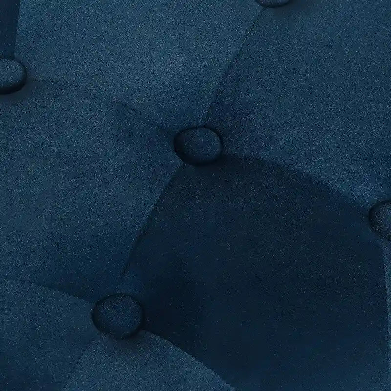 Pouf rond touffeté Adeco - Repose-pieds en tissu
