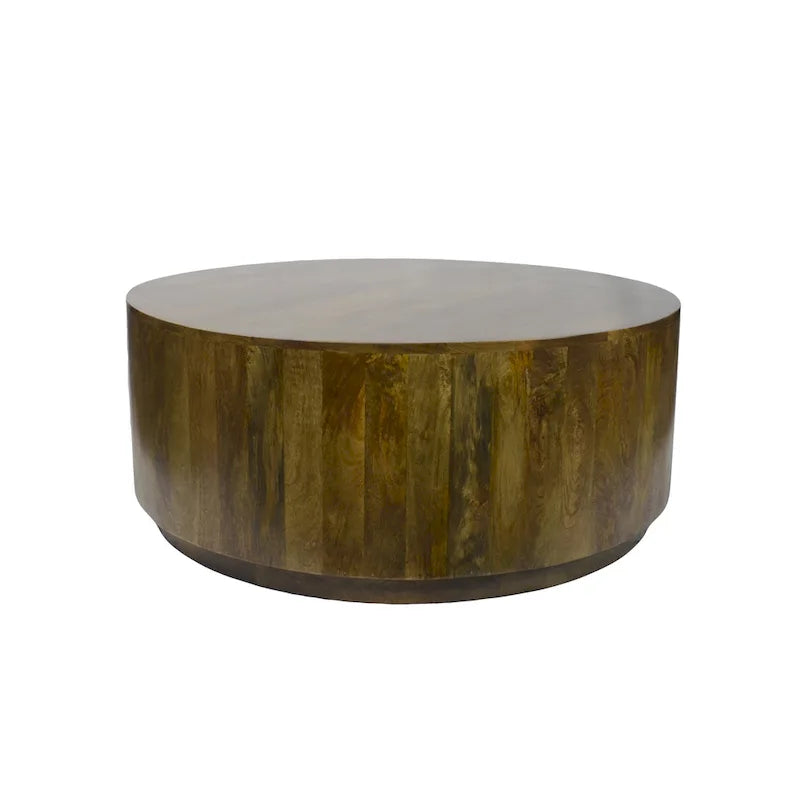 Table basse ronde en bois Tamia 42 de Carolina Living - Orme
