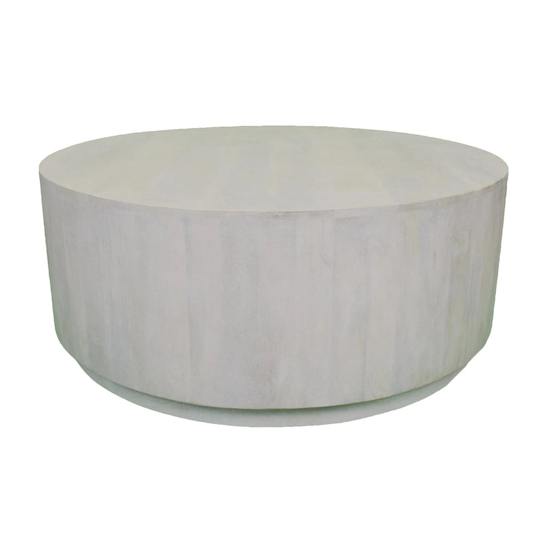 Table basse ronde en bois Tamia 42 de Carolina Living - Orme