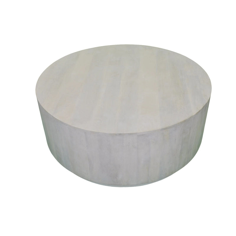 Table basse ronde en bois Tamia 42 de Carolina Living - Orme
