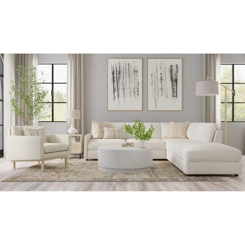 Table basse ronde en bois Tamia 42 de Carolina Living - Orme