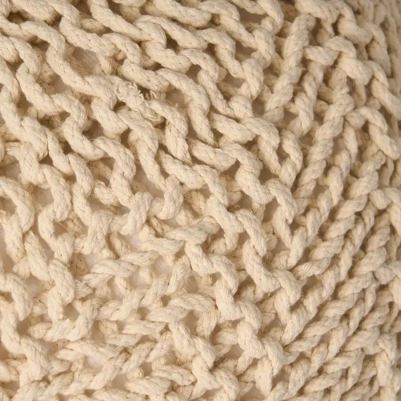 Pouf rond tricoté d'intérieur et d'extérieur Barwick par Christopher Knight Home