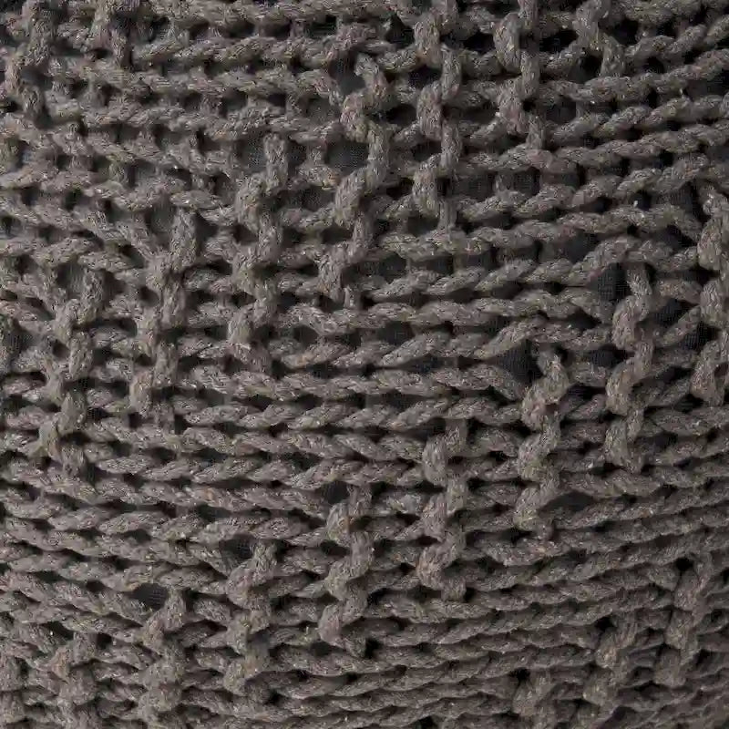 Pouf rond tricoté d'intérieur et d'extérieur Barwick par Christopher Knight Home