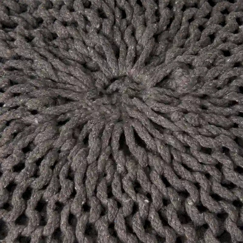 Pouf rond tricoté d'intérieur et d'extérieur Barwick par Christopher Knight Home