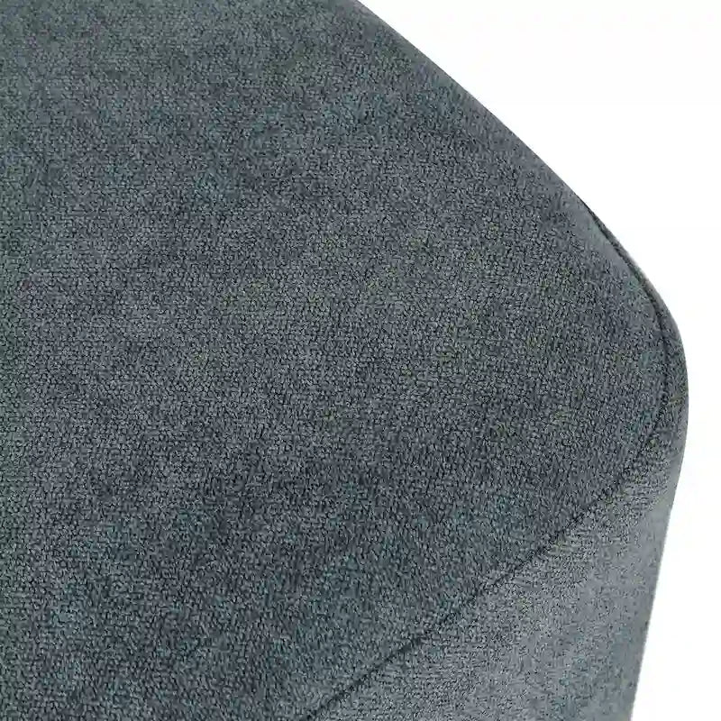 Repose-Pieds Tabouret Carré en Tissu Adeco avec Coutures Bicolores
