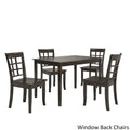 Ensemble de salle à manger rectangulaire Wilmington II de 48 po noir antique 5 pièces par iNSPIRE Q Classic