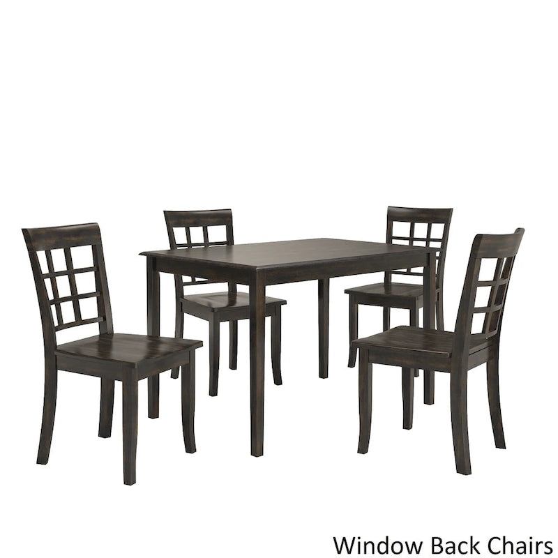Ensemble de salle à manger rectangulaire Wilmington II de 48 po noir antique 5 pièces par iNSPIRE Q Classic