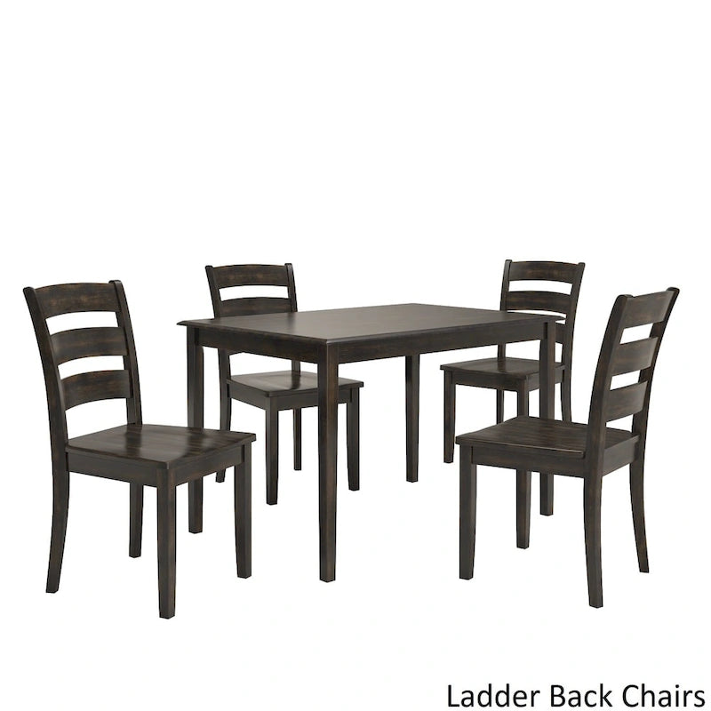 Ensemble de salle à manger rectangulaire Wilmington II de 48 po noir antique 5 pièces par iNSPIRE Q Classic