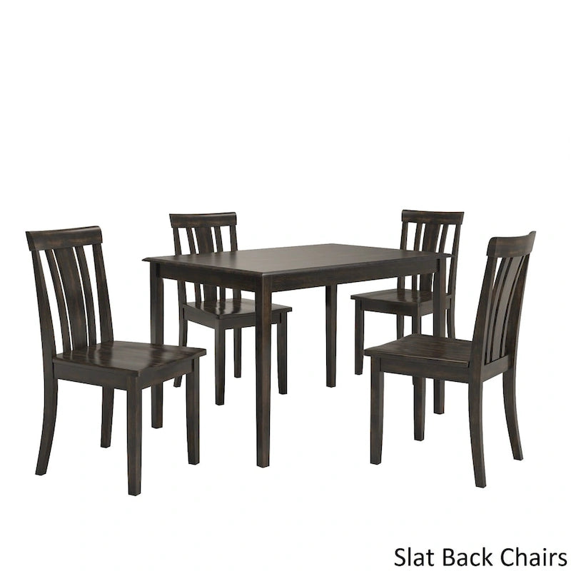 Ensemble de salle à manger rectangulaire Wilmington II de 48 po noir antique 5 pièces par iNSPIRE Q Classic