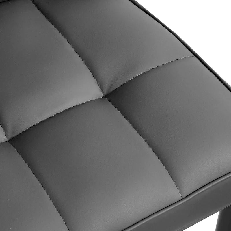 Lot de 2 chaises de salle à manger rembourrées avec pieds en métal