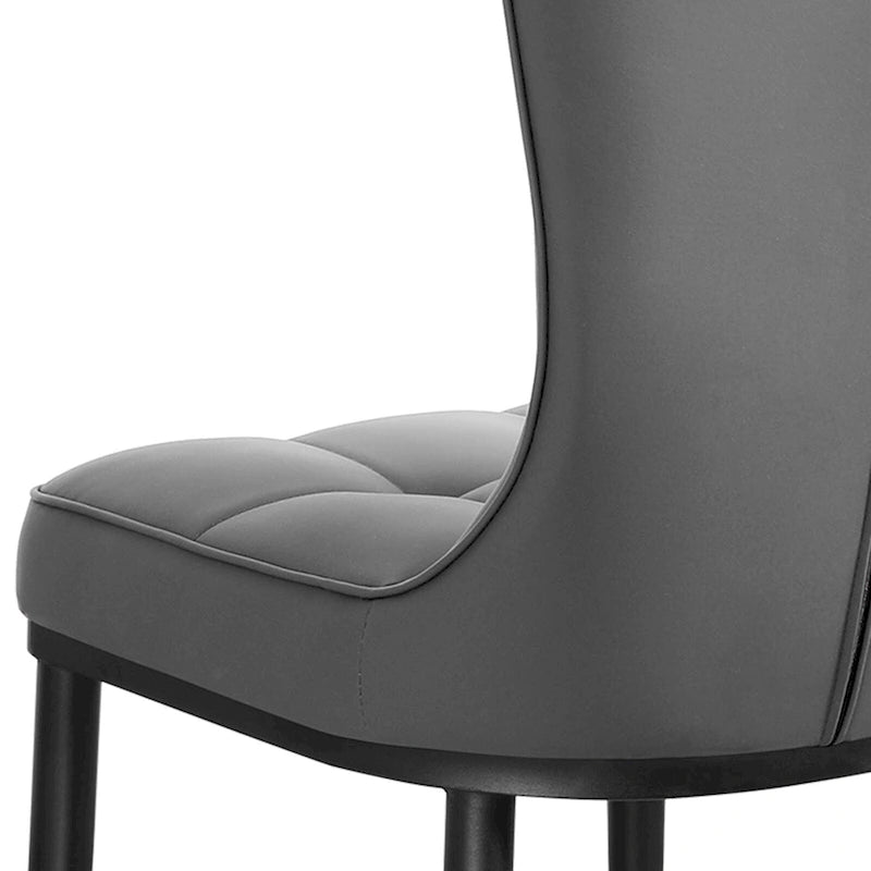 Lot de 2 chaises de salle à manger rembourrées avec pieds en métal