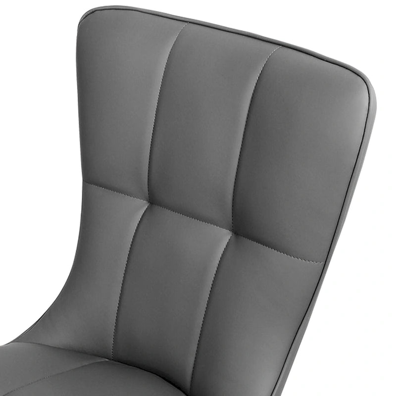 Lot de 2 chaises de salle à manger rembourrées avec pieds en métal