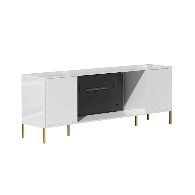 Meuble TV Clihome High Gloss Storage 70 avec cheminée électrique 36
