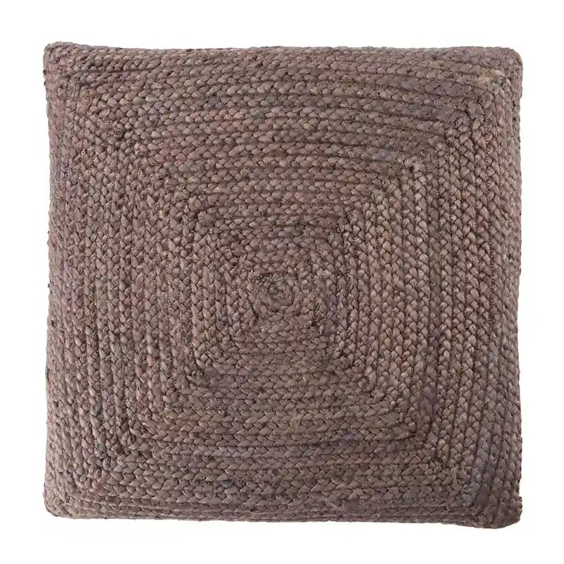 Le pouf/coussin de sol en jute texturé Faxon de Curated Nomad