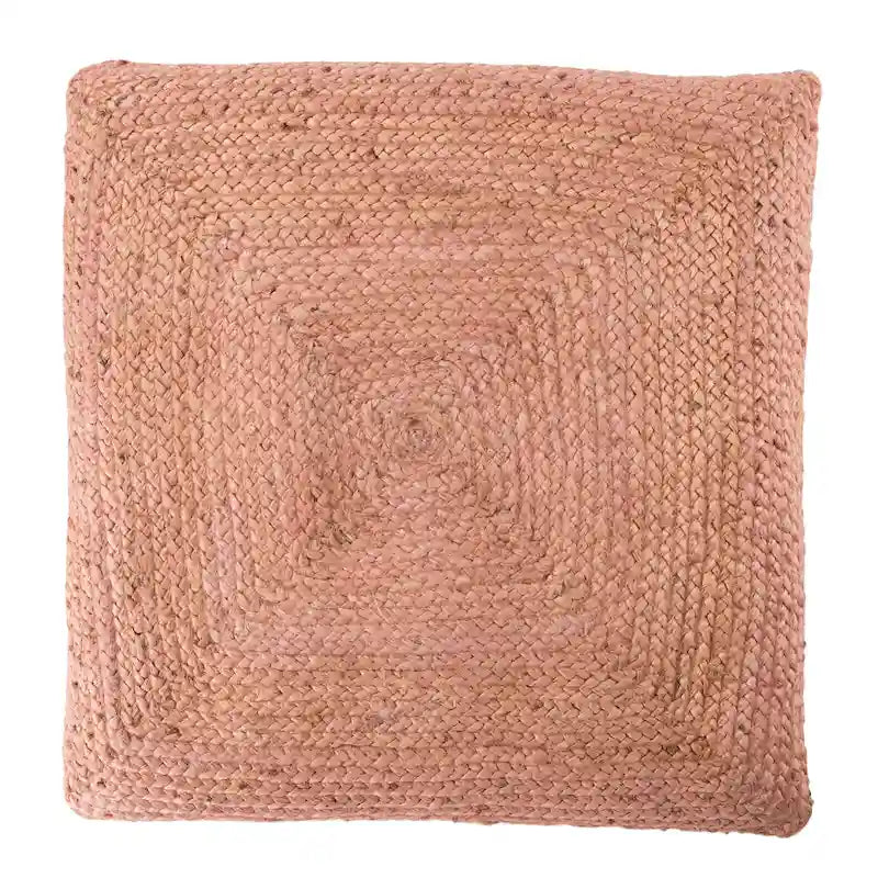 Le pouf/coussin de sol en jute texturé Faxon de Curated Nomad