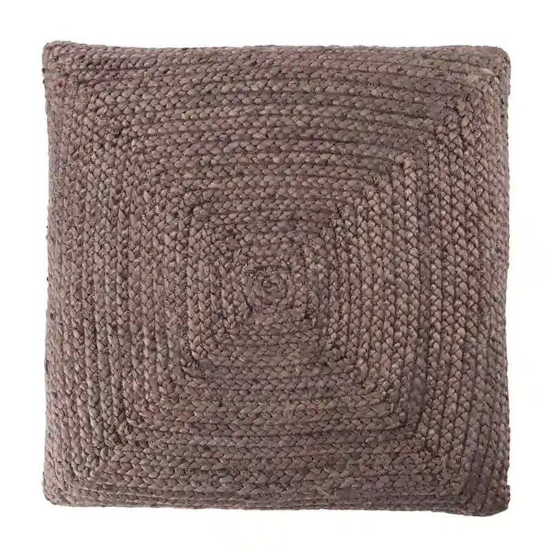Le pouf/coussin de sol en jute texturé Faxon de Curated Nomad