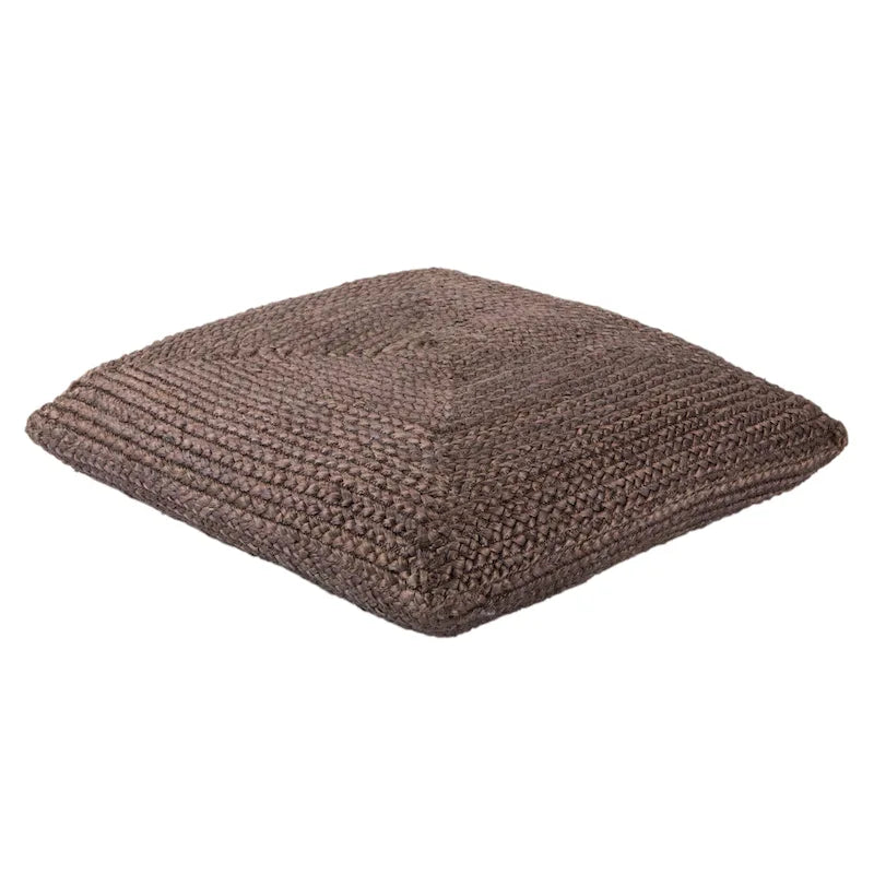 Le pouf/coussin de sol en jute texturé Faxon de Curated Nomad