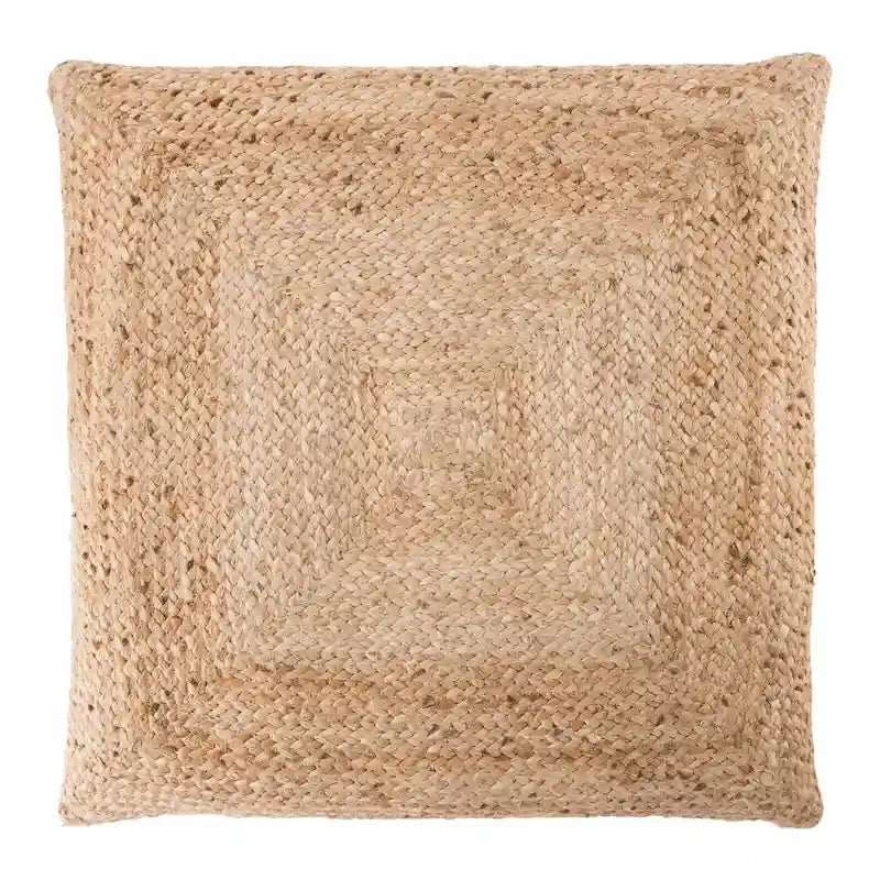 Le pouf/coussin de sol en jute texturé Faxon de Curated Nomad