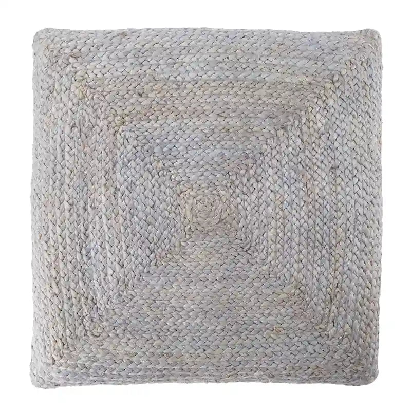 Le pouf/coussin de sol en jute texturé Faxon de Curated Nomad
