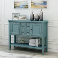 Buffet commode de style rétro en bois avec étagère inférieure, facile à assembler, pour salon, cuisine, entrée
