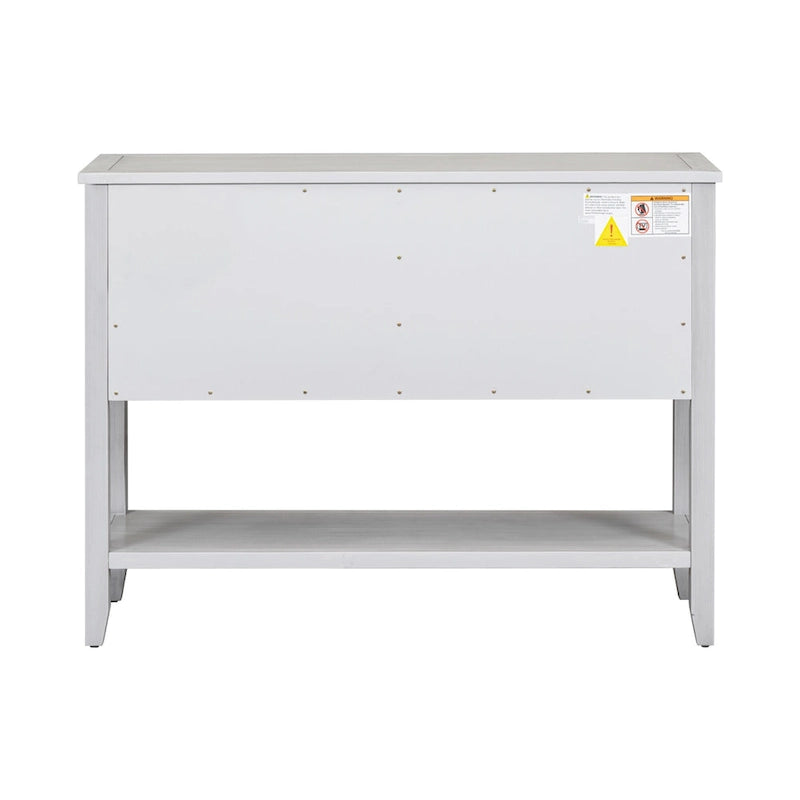 Buffet commode de style rétro en bois avec étagère inférieure, facile à assembler, pour salon, cuisine, entrée
