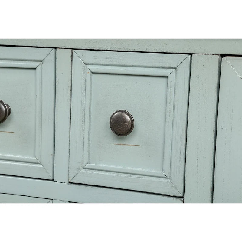 Buffet commode de style rétro en bois avec étagère inférieure, facile à assembler, pour salon, cuisine, entrée