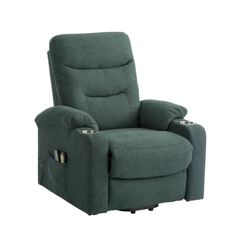 Fauteuil inclinable de massage électrique rembourré Clihome avec porte-gobelet