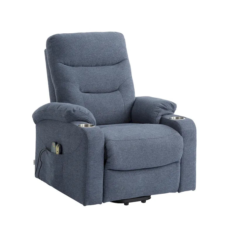 Fauteuil inclinable de massage électrique rembourré Clihome avec porte-gobelet