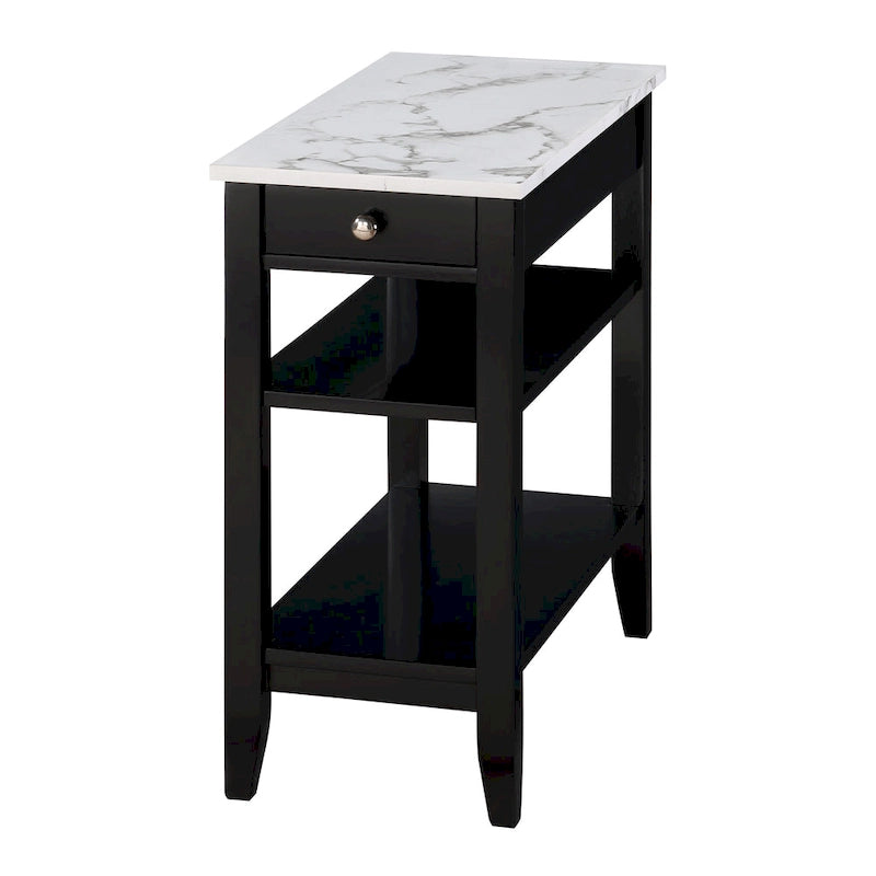 Table d'appoint de chevet à 1 tiroir et étagères American Heritage de Convenience Concepts