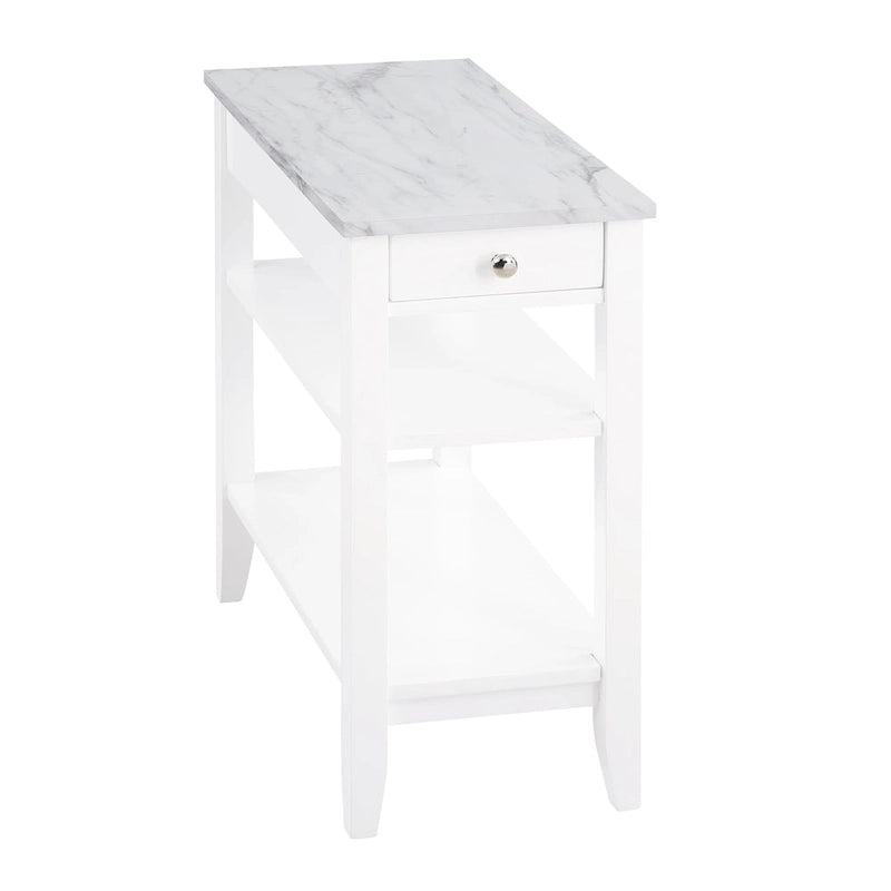Table d'appoint de chevet à 1 tiroir et étagères American Heritage de Convenience Concepts