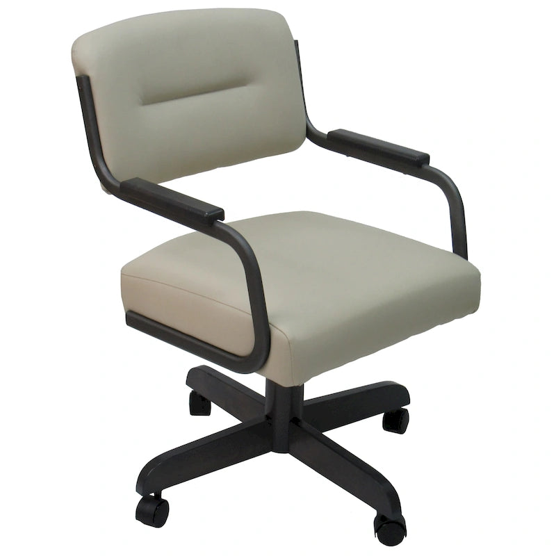 Chaise de cuisine à roulettes pivotante et inclinable M-115 - Siège 18 pouces