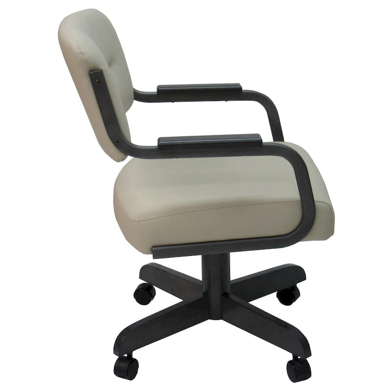 Chaise de cuisine à roulettes pivotante et inclinable M-115 - Siège 18 pouces