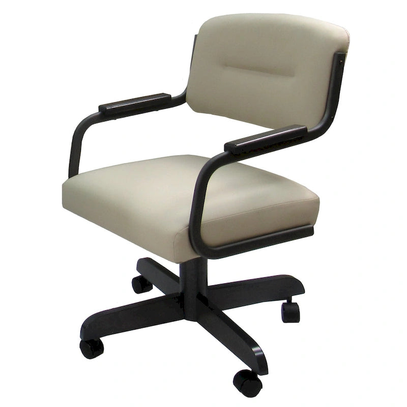 Chaise de cuisine à roulettes pivotante et inclinable M-115 - Siège 18 pouces