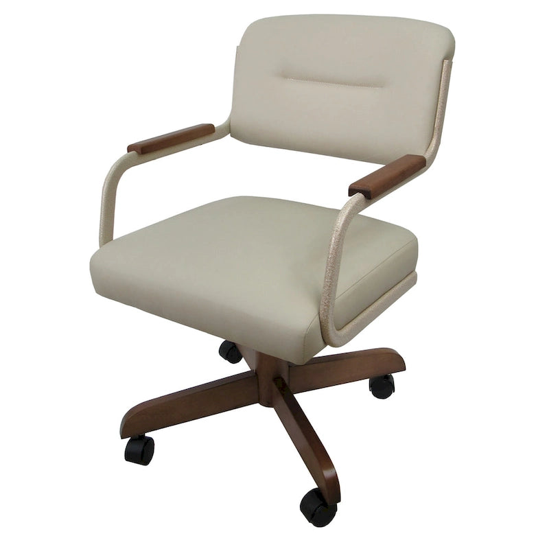 Chaise de cuisine à roulettes pivotante et inclinable M-115 - Siège 18 pouces